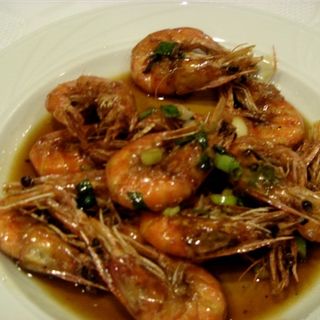 Langostinos con salsa de soja