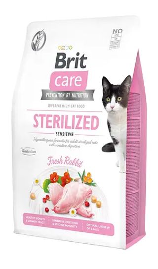 Brit Care Cat GF Sterilized Sensitive, 2кг (чут.травлення/стерил)