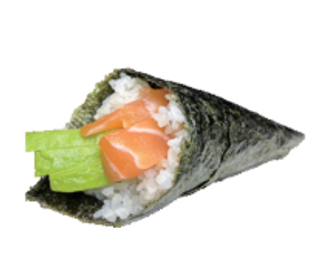 41.Temaki De Salmón Con Aguacate Y Lechuga (1 Pza.)