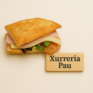 Focaccia de lechuga con jamón york y queso