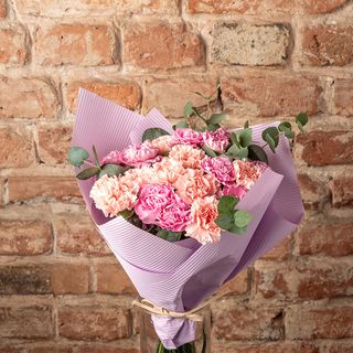 Bukiet Pan Goździk z eukaliptusem