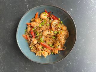 Фунчоза з креветками