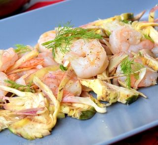 INSALATA CARIOFI GAMBERETI GRANA