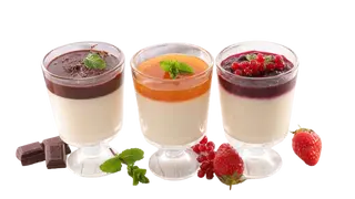 Panna cotta con fragole