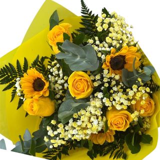 Ramo girasoles y rosas 