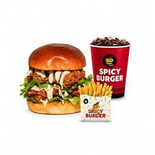 Menú Hamburguesa Doble De Pollo