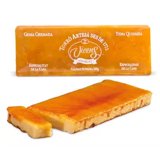 Turrón de Yema Quemada Vicens Tabla 500 Gr.