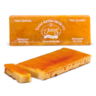 Turrón De Yema Quemada Vicens Tabla 500 Gr.