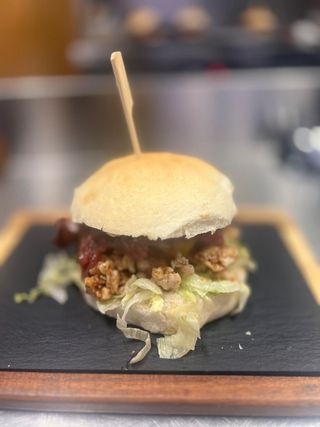 Pulled BBQ chicken double