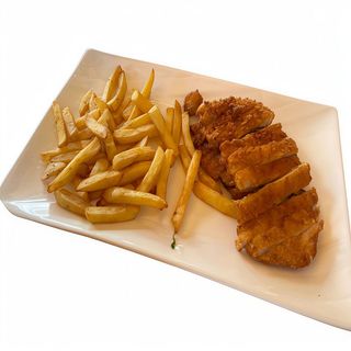 705 pollo empanado + patatas