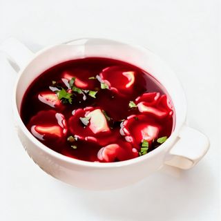 Czerwony barszczyk z uszkami