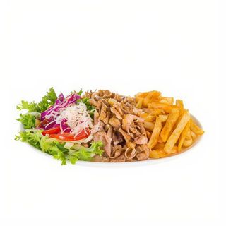 Papas Fritas Con Carne Kebab