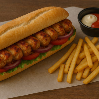 Bocadillo  pinchos de pollo 