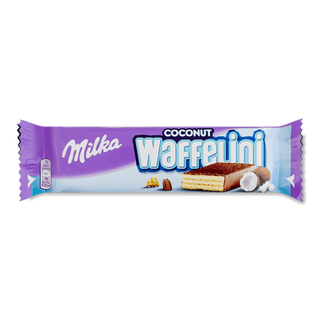 Вафлі Milka Waffelini з начинкою з кокосом (31г)