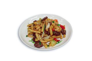 Картофель фри с мясом