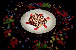 Clătite cu brânză și sos de vanilie