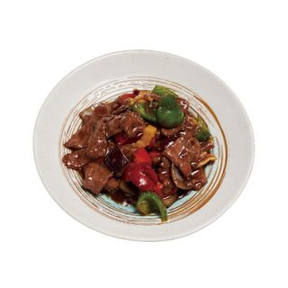 Wok de ternera con salsa de ostra