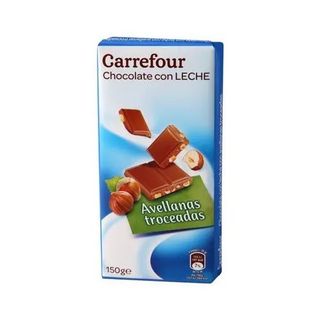 Chocolate con Leche Y Avellanas Troceadas Carrefour 150 Gr.