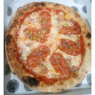 Pizza clásica calabresa (30 cm.)