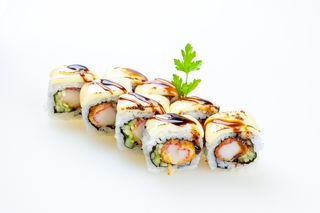 207 Uramaki flambe roll