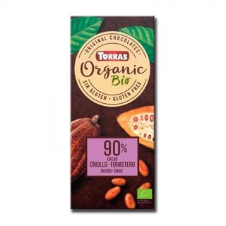 Chocolate Negro 90% Cacao Criollo Torras Organic 100 Gr.