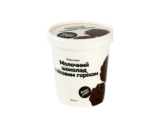 Морозиво Молочний шоколад з лісовими горіхами 500мл