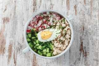 Մածնաբրդոշ Հավով, Կվասով