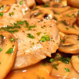 Cerdo con Champiñones