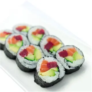 Salmao, atum e avocado futomaki 10 pcs