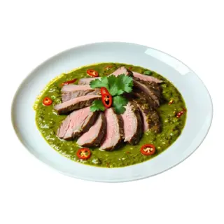 Filete De Pato Con Curry Verde
