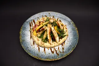 Hummus cu Pui si Legume coapte