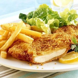 Meniu snițel pui cu cartofi 