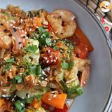 Sauté De Gambas Aux Légumes