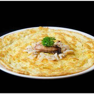 Omelette con polpa di gamberi