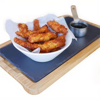 Tiras De Pollo Extra Crujientes Con Salsa Bourbon