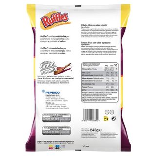 Patatas sabor jamón RUFFLES, bolsa 243 g (26693580)