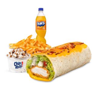 Menú Completo Burrito Deluxe Cheese + Bacon