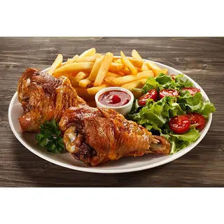 9 Bbq Wings, Large Chips 500ml Soda