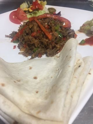 Fajitas Carne De Vaca Marinado