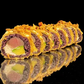 55B. Dragón Roll Roll Frito De Atún Acompaña Arroz Negro (8 pzs.)