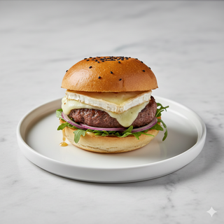 Mini Burger De Queso De Cabra Y Cebolla Caramelizada