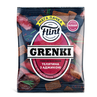 Grzanki Flint żytnio-pszenne o smaku cielęciny z adżyką