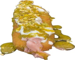 Crocchettone mortadella e pistacchio