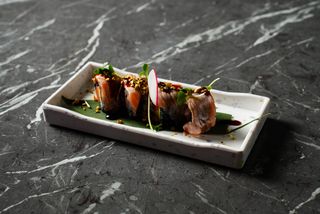 Ura black sake flambe