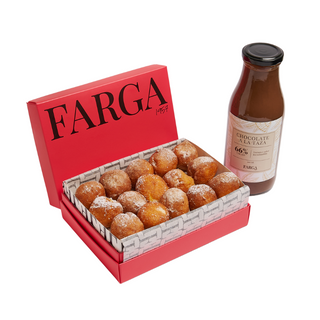 Buñuelos de Crema y Chocolate a la Taza