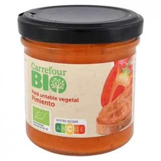 Pate Untable Vegetal Pimiento Carrefour Bio 145 Gr.