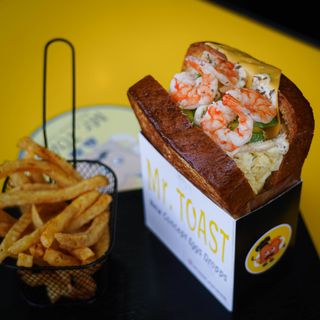 Egg Drop Avocat Gambas