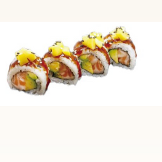 Salmón aguacate y salmón con salsa aguila