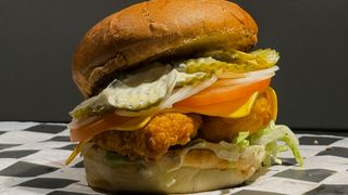 Garage chicken burger