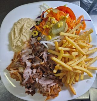 Plato de shawarma cordero 